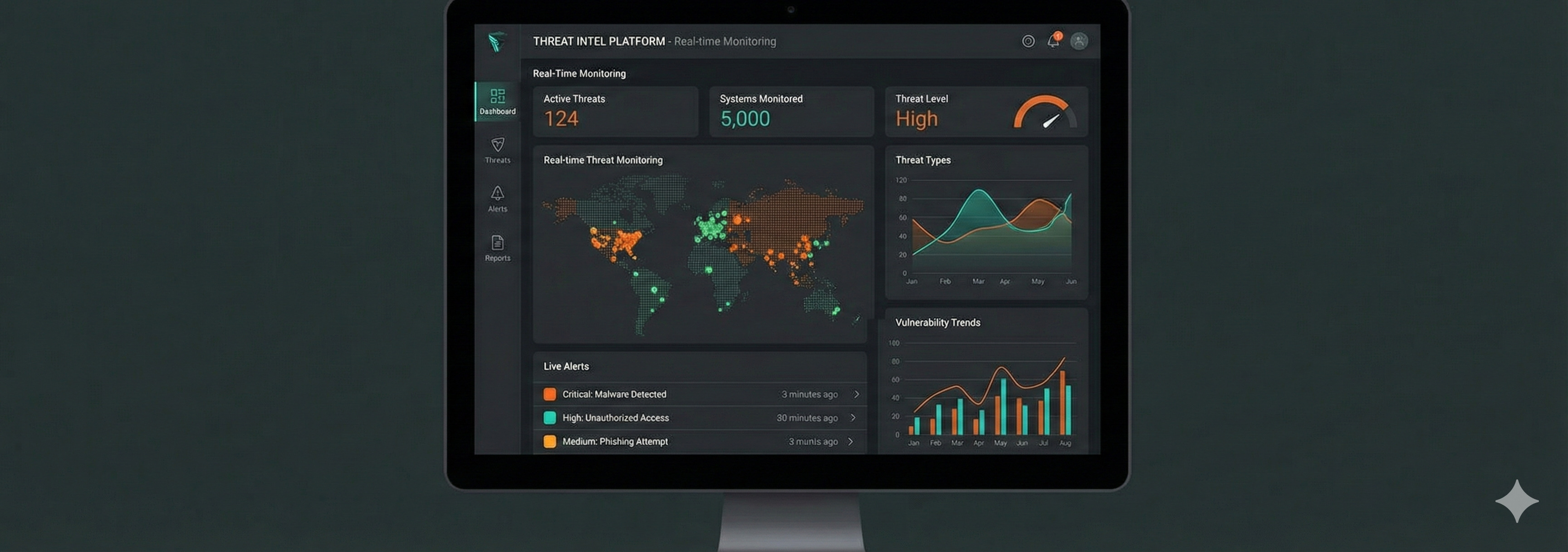 Makondoo threat intelligence platform dashboard